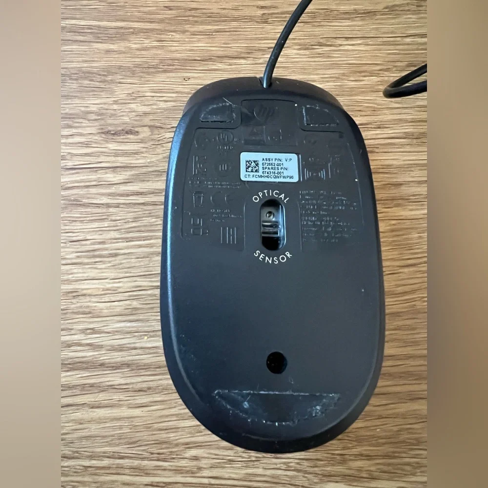 HP Wired Mouse two buttons, USB connection
